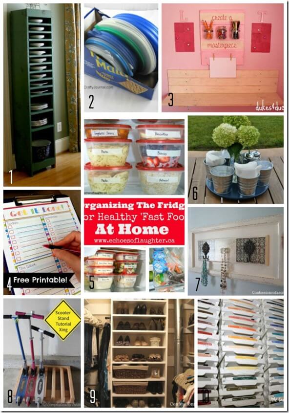 10 Organizing Ideas from Monday Funday Link Party