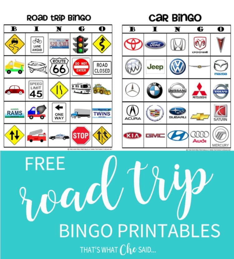 Car Bingo: road trip activities for kids - road trip games