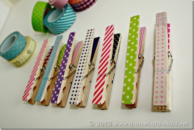 Washi Tape Clothespin Magnets – That's What {Che} Said...