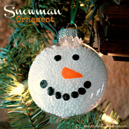 Styrofoam Snowman Ornaments – That's What {Che} Said...