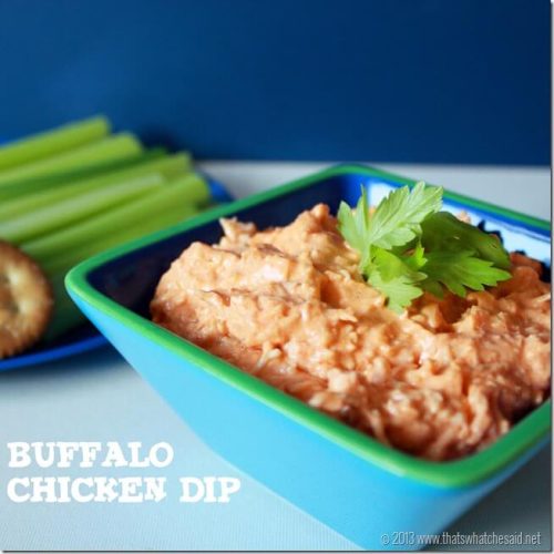 Slow Cooker Buffalo Chicken - One Happy Housewife