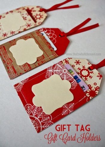 Washi Tape Christmas Tree Gift Card Holders – That's What {Che} Said...