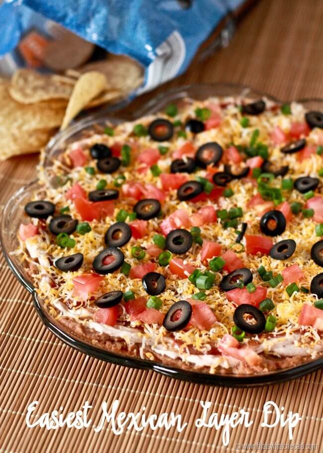 Easiest Mexican Layer Dip Recipe – That's What {Che} Said...