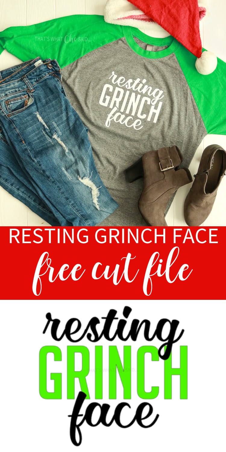 Resting Grinch Face Free SVG Cut File - That's What {Che} Said…