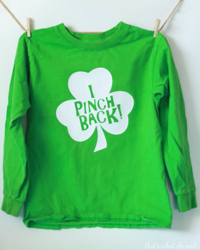I Pinch Back Free SVG - St. Patrick's Day Shirt