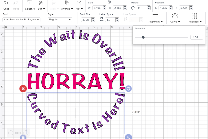 How to Curve Text in Cricut Design Space – That's What {Che} Said...