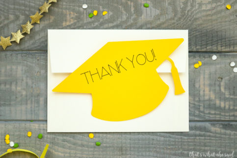 Graduation Cap Cards - Thank You or Congrats! - Cricut Project