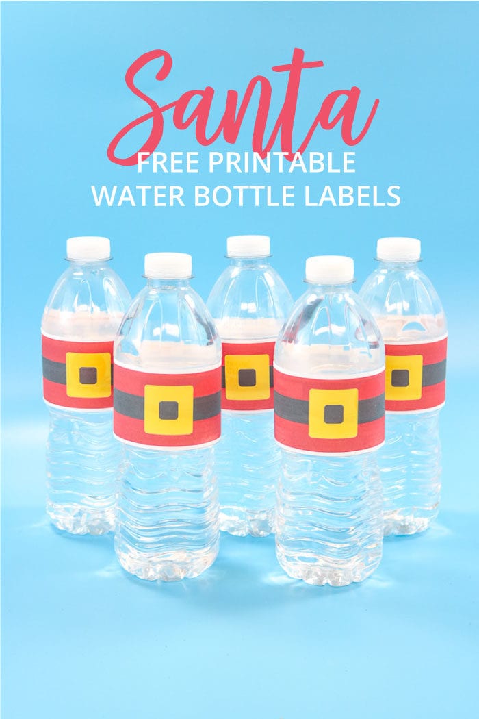 Printable Christmas Water Bottle Labels