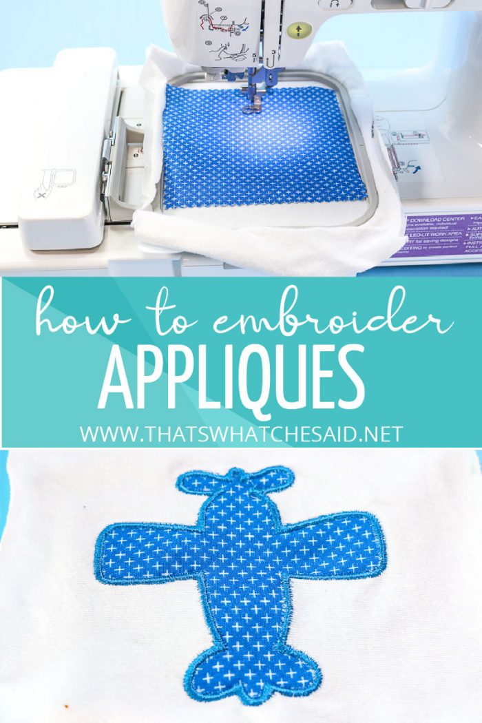 How To Applique On An Embroidery Machine That S What Che Said