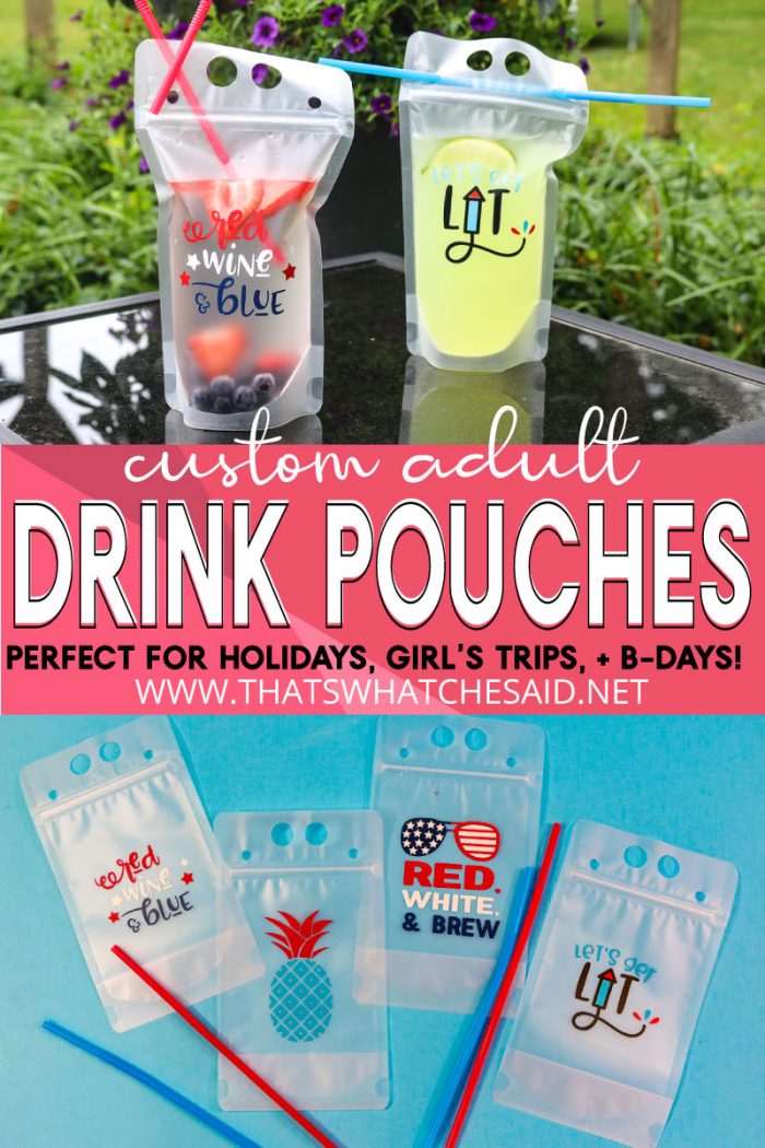 Personalized Adult Drink Pouches For Summer