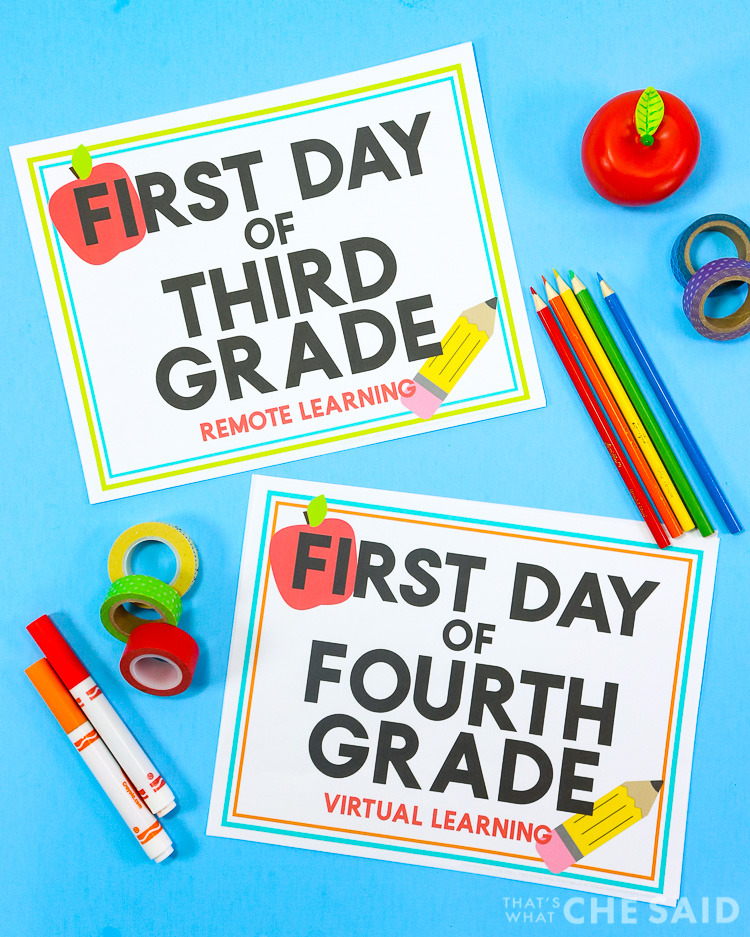 First Day of School Free Printables - Alternate Learning Options – That ...