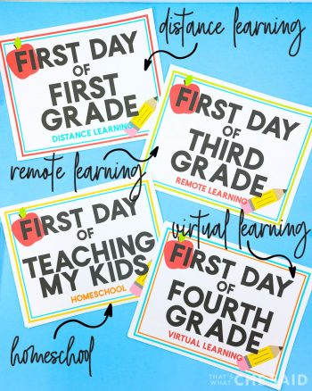 First Day Of School Free Printables - Alternate Learning Options – That 