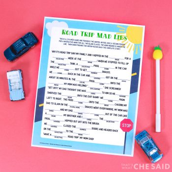 Road Trip Mad Libs - Free Printables – That's What {Che} Said...