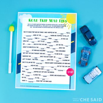 Road Trip Mad Libs - Free Printables – That's What {Che} Said...