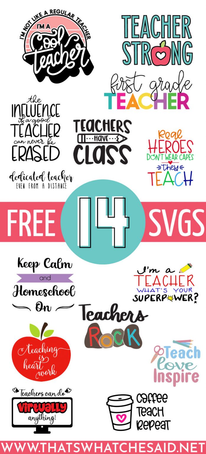 Free Teacher SVGS – Teacher Strong - That's What {Che} Said...