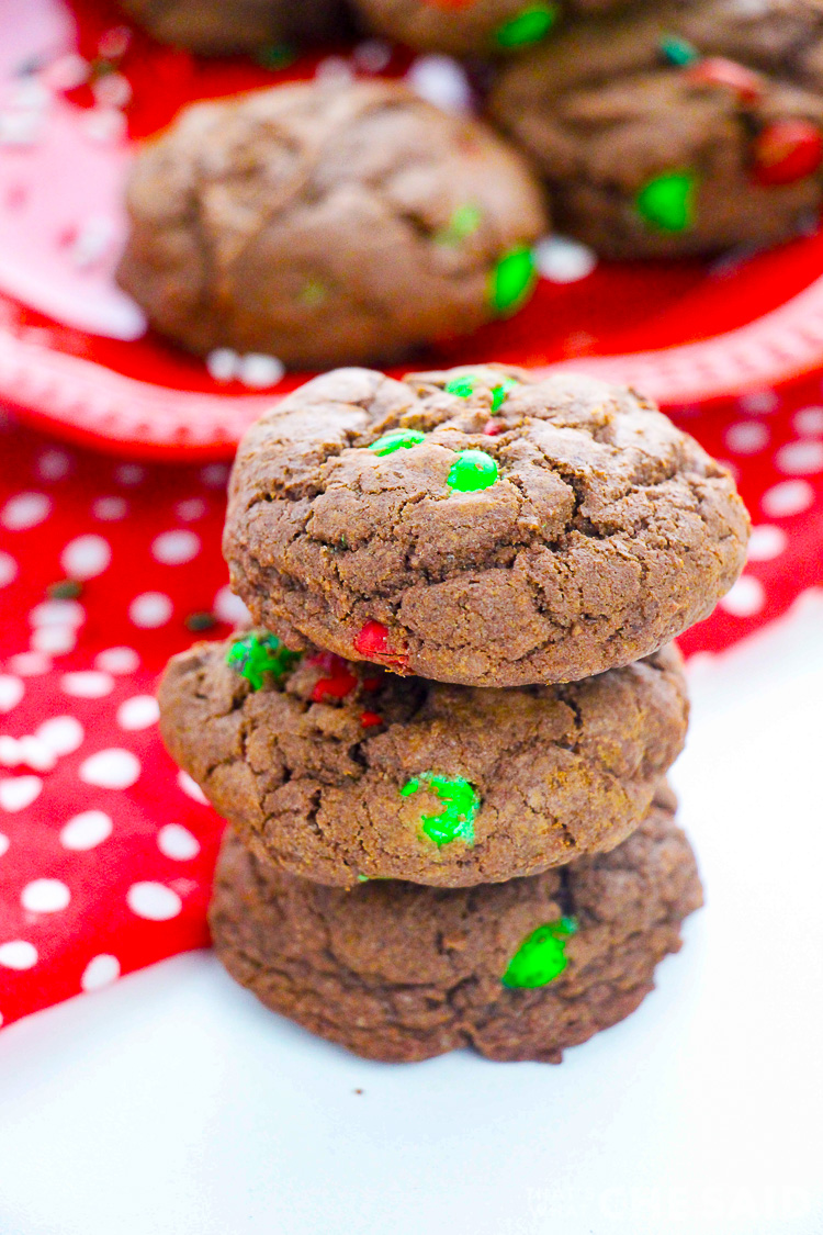 Double Chocolate M&M Cookies – That's What {Che} Said...