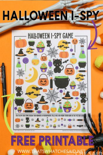 Halloween I Spy Free Printable – That's What {Che} Said...