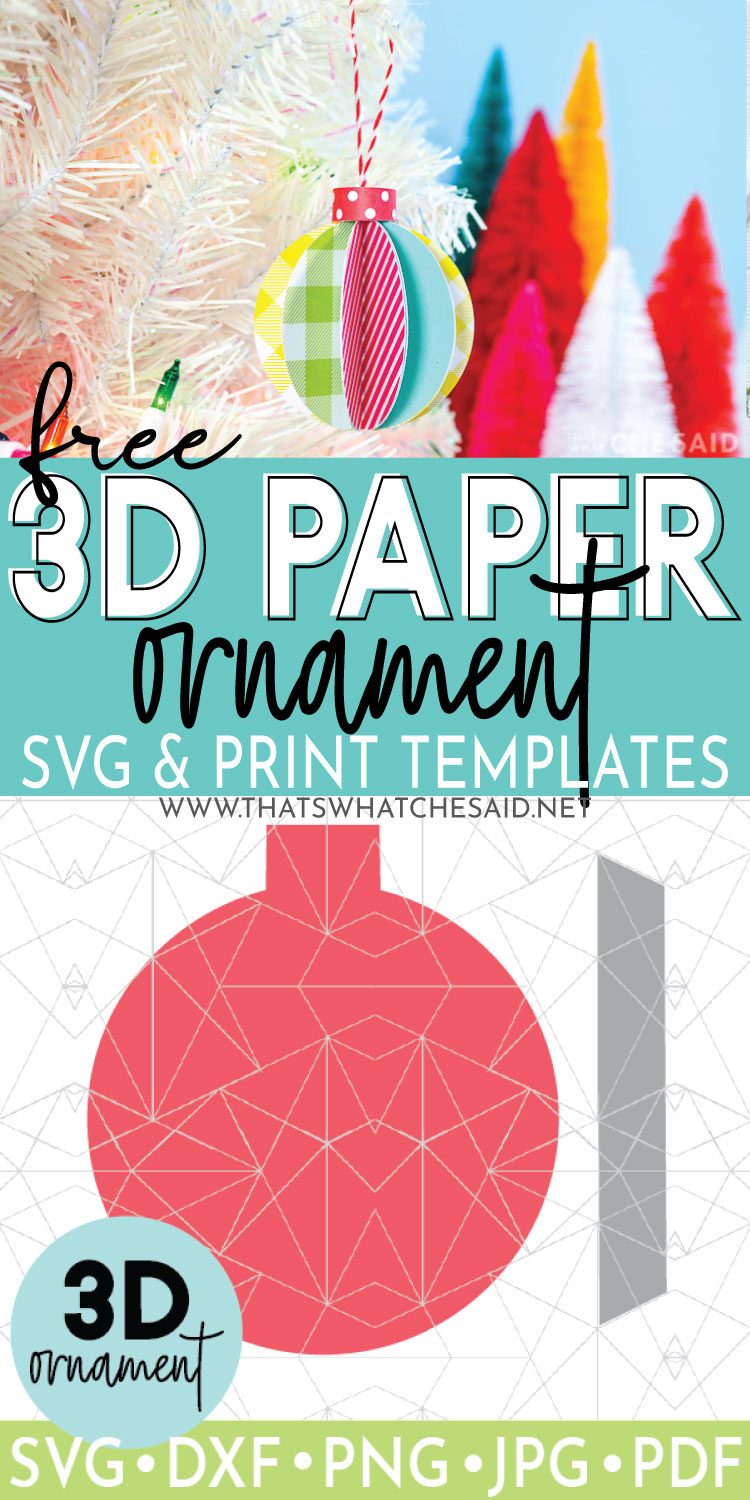 Download 3D Paper Ornaments Free SVG & Cut Template - That's What ...