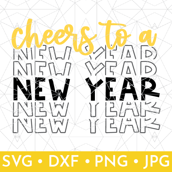 Shop listing for Cheers to a New Year SVG