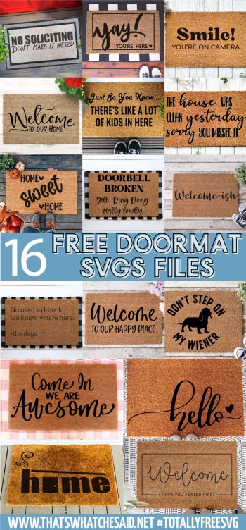 16 Free Doormat SVG Files – That's What {Che} Said...