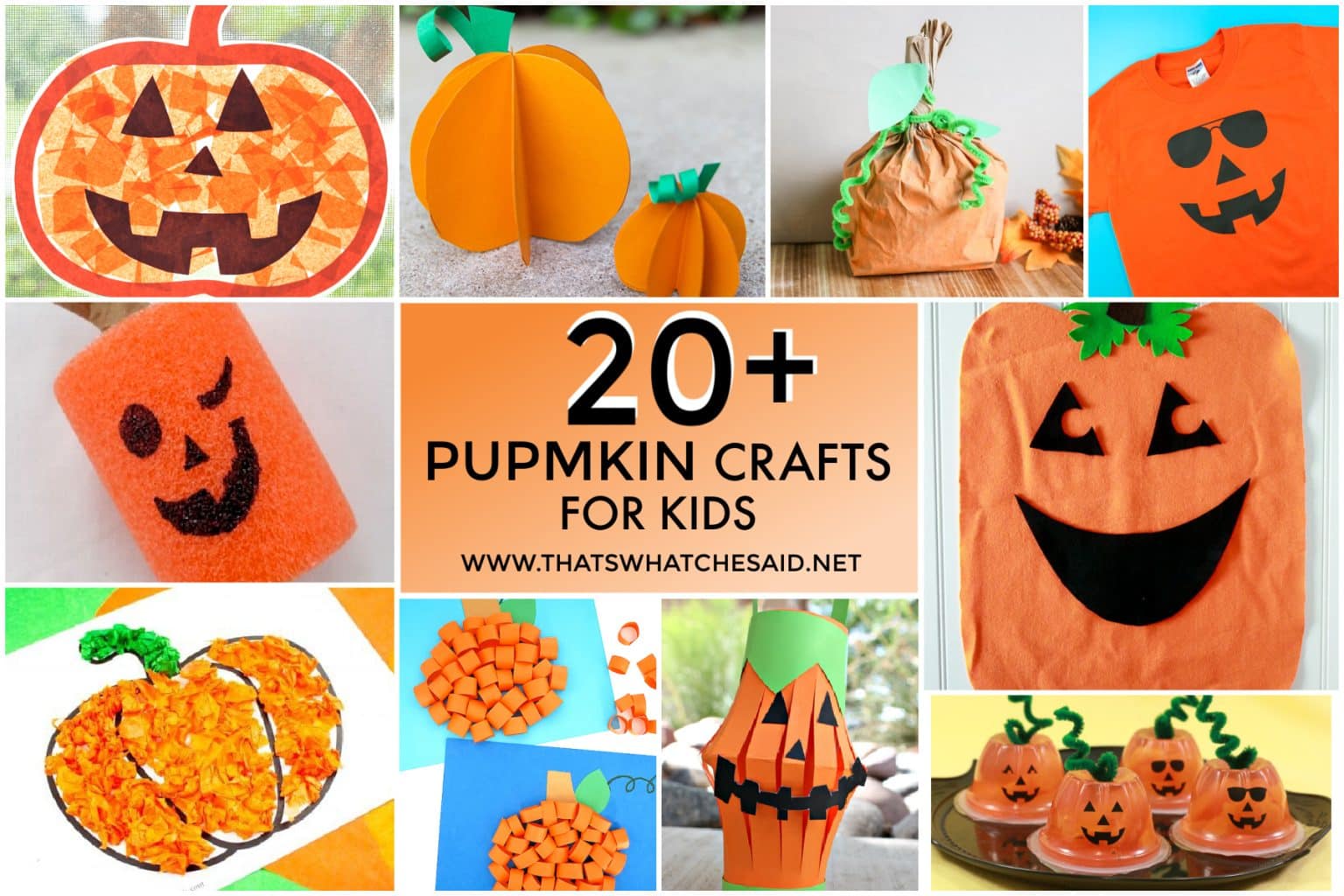 Pumpkin Crafts for Kids – That's What {Che} Said...