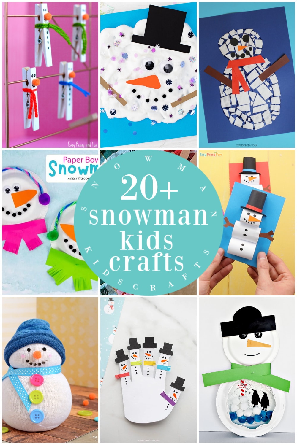 20+ Snowman Crafts for Kids – That's What {Che} Said...