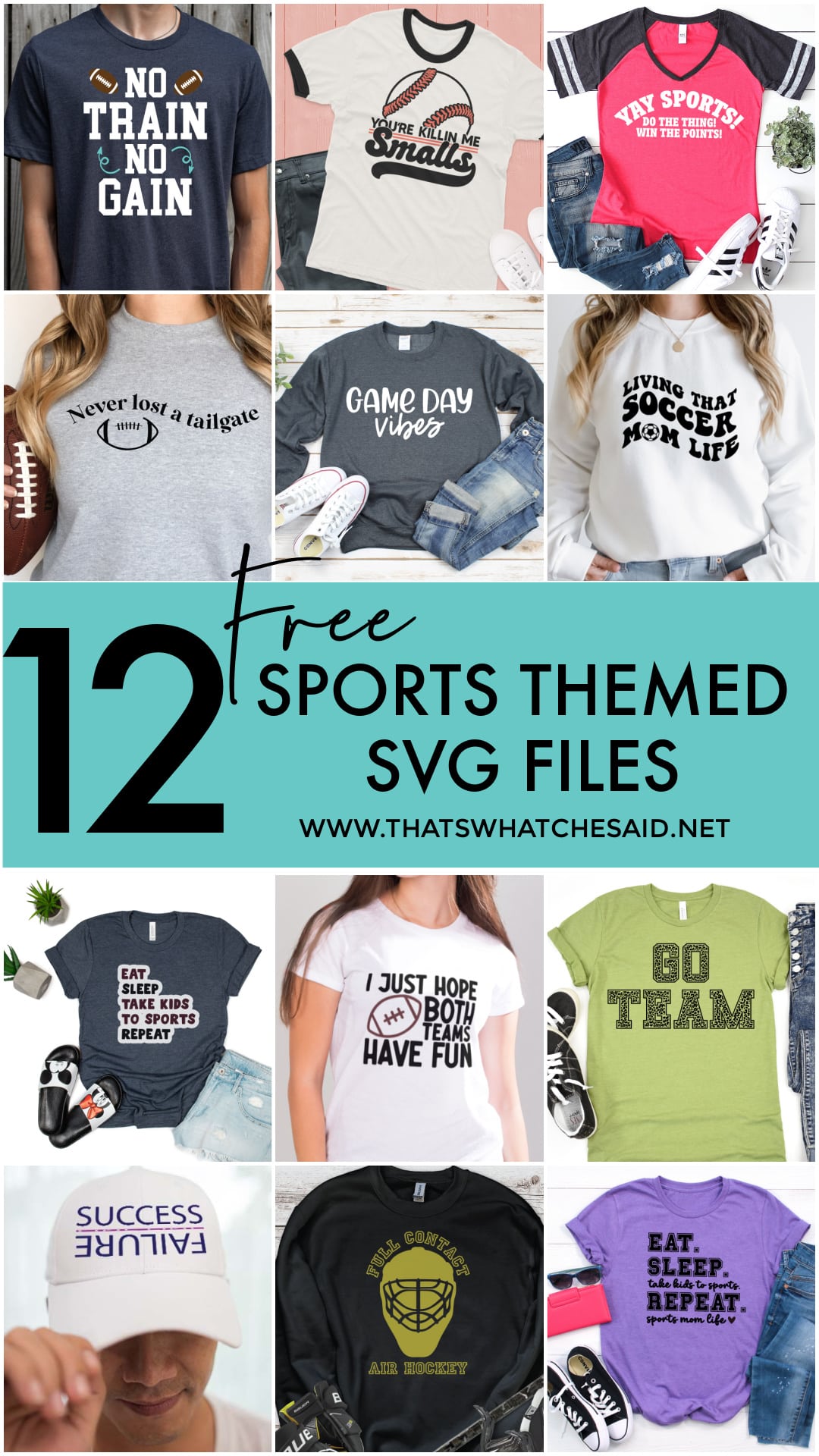 12 FREE Sports SVG Files - That's What {Che} Said...