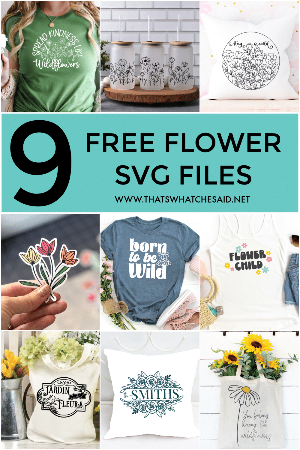 9 Free Flower SVG – That's What {Che} Said...