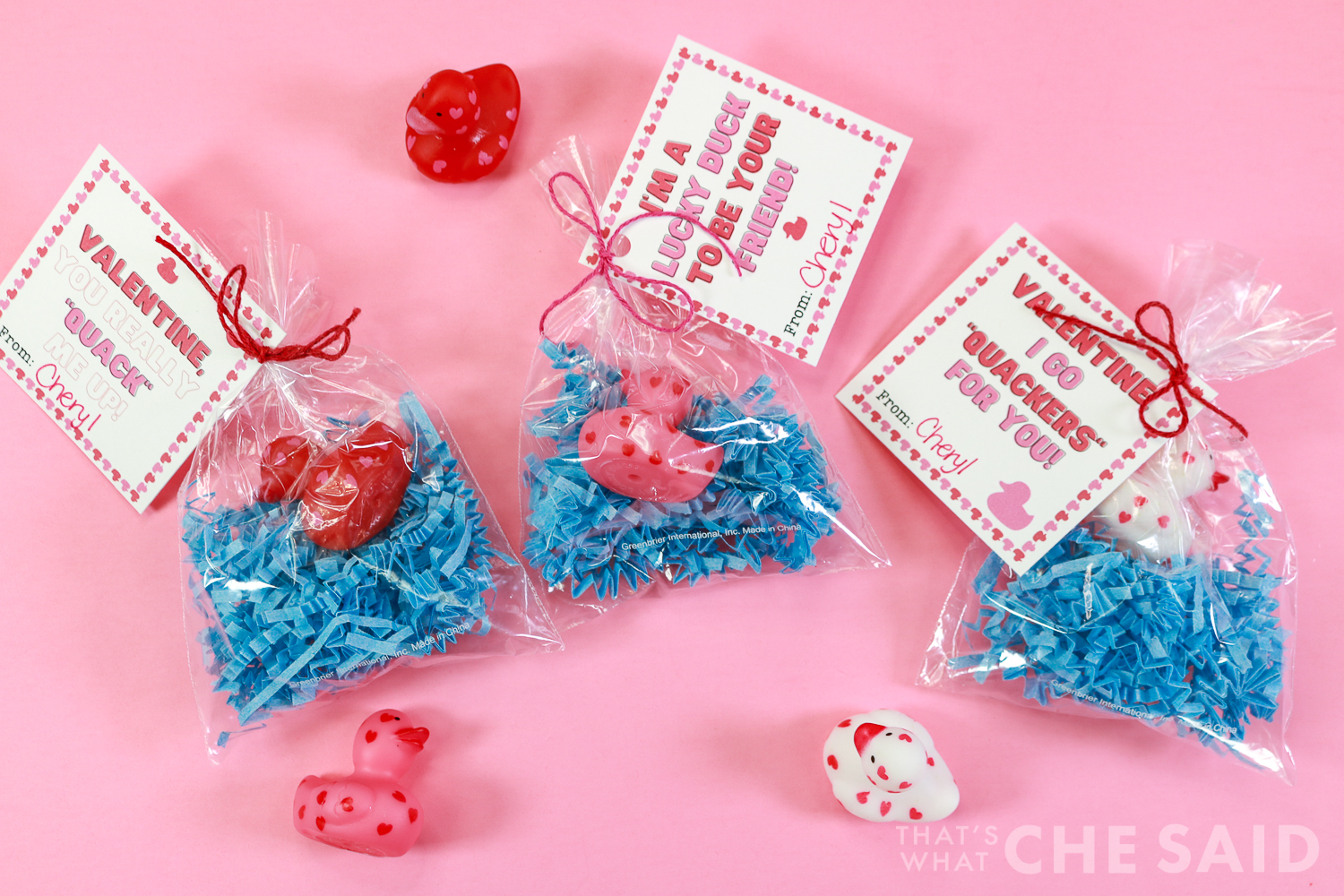 Rubber Duck Valentines – Free Printable – That's What {Che} Said...