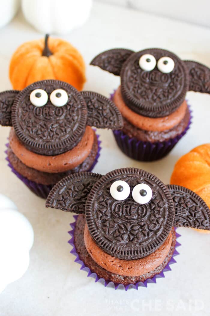 Oreo Bat Chococlate Cupcakes