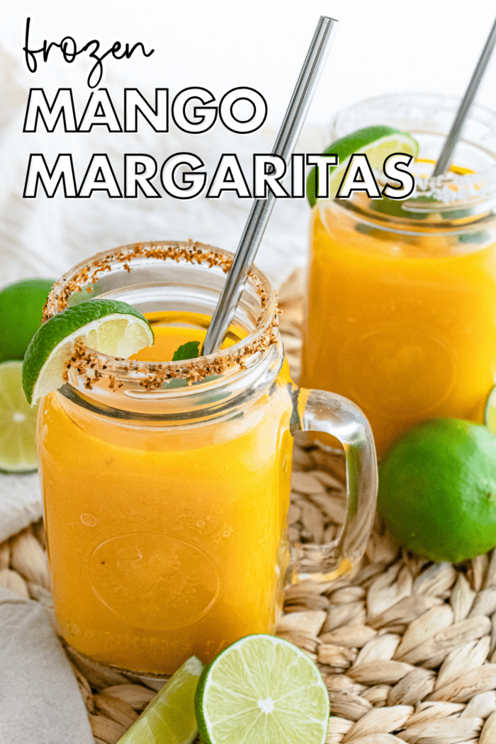 Frozen Mango Margarita Vertical Social Media Image - Pinterest