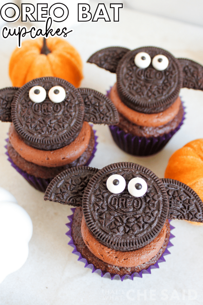 Oreo Bat Cupcakes Veritcal Pin