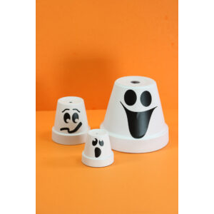 Clay Pot Ghost Faces