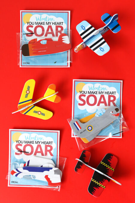 Airplane Valentine Card Printable