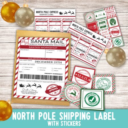 North Pole Shipping Labels