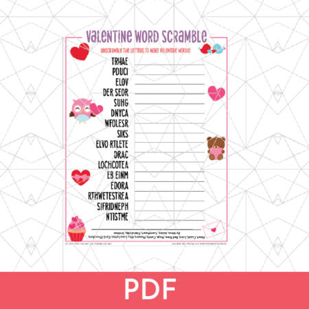 Valentine Word Scramble