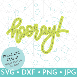 Hooray Single Line SVG