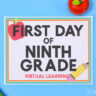 Virtual Learning - First Day of School Signs