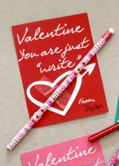 Just Write Printable Valentine Card