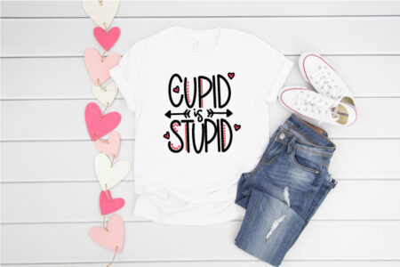 Cupid is Stupid Hand Lettered SVG