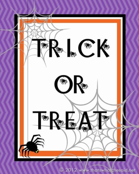 Trick or Treat Printable