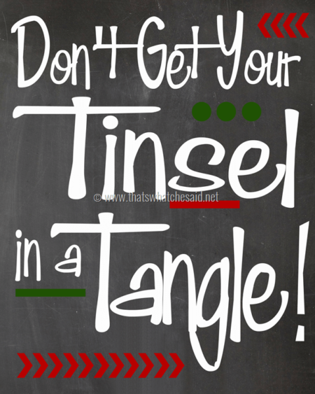 Tinsel in a Tangle - Christmas Printable