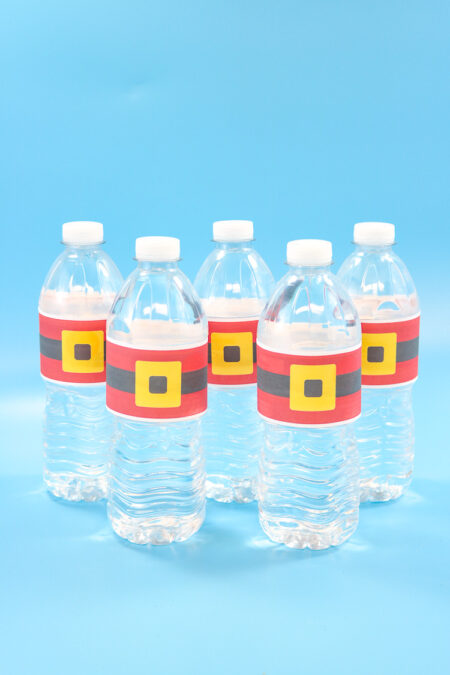 Santa Water Bottle Labels