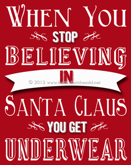 When You Stop Believing - Christmas Printable